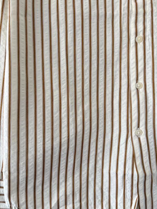 Chestnut textured stripes shirt