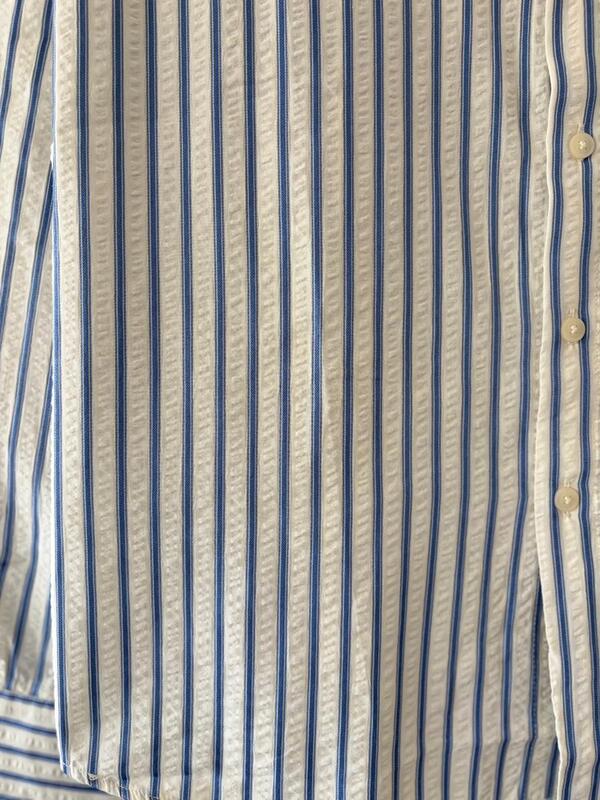 Azure textured stripes shirt
