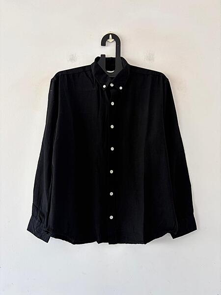 Ebony black plain shirt