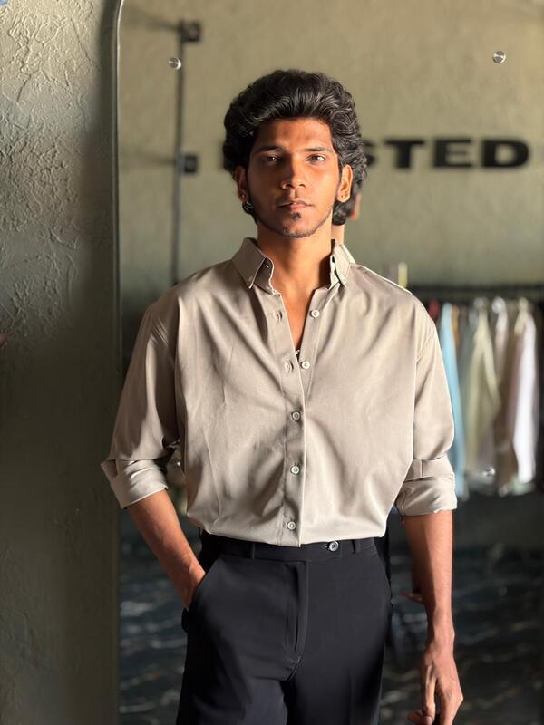 Taupe Imp-plain shirt