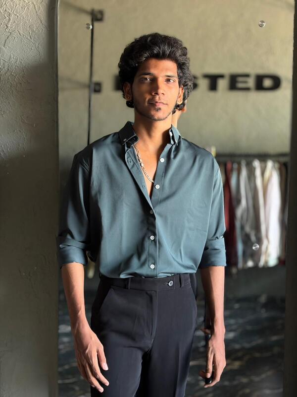 Emerald green Imp-plain shirt