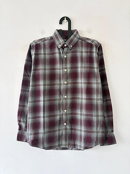 Garnet plum & smoke check shirt