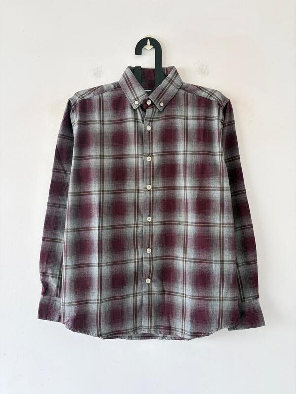 Garnet plum & smoke check shirt