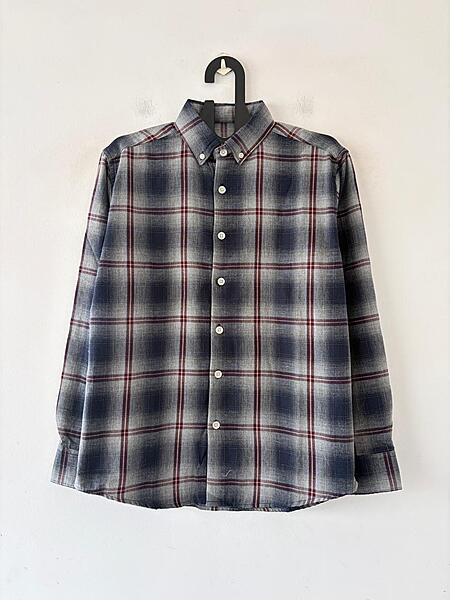 Midnight navy & ember check shirt