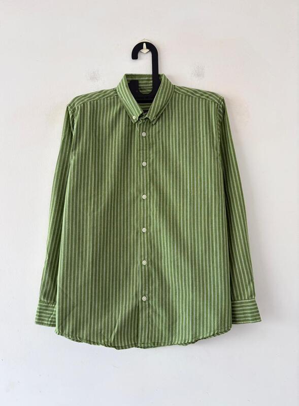 Verdant textured stripes shirt