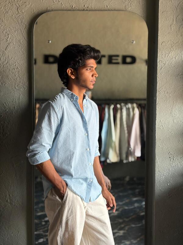 Skyline textured stripes shirt