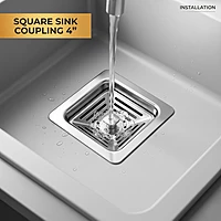 SQUARE SINK COUPLING 4 Inch