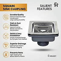 SQUARE SINK COUPLING 4 Inch