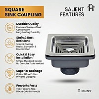 SQUARE SINK COUPLING 4 Inch