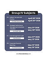 CMA Final – Group IV Exam Oriented Batch