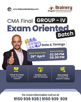 CMA Final – Group IV Exam Oriented Batch