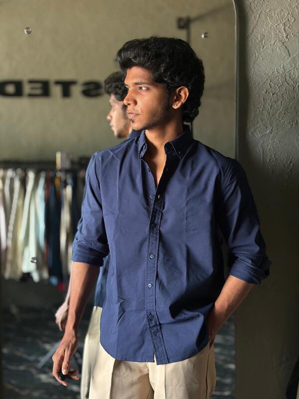 Classic navy oxford shirt