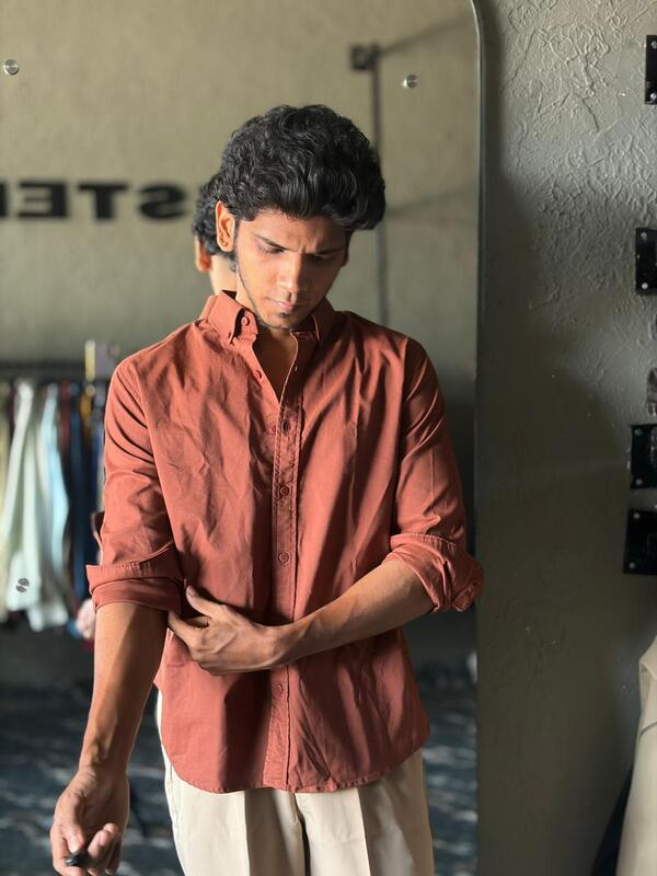 Burnt terracotta oxford shirt