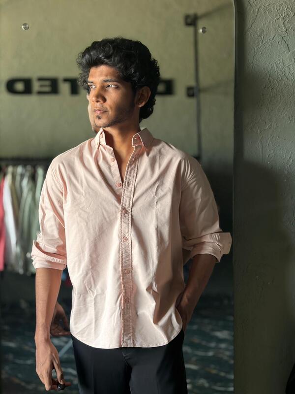 Coral peach oxford shirt