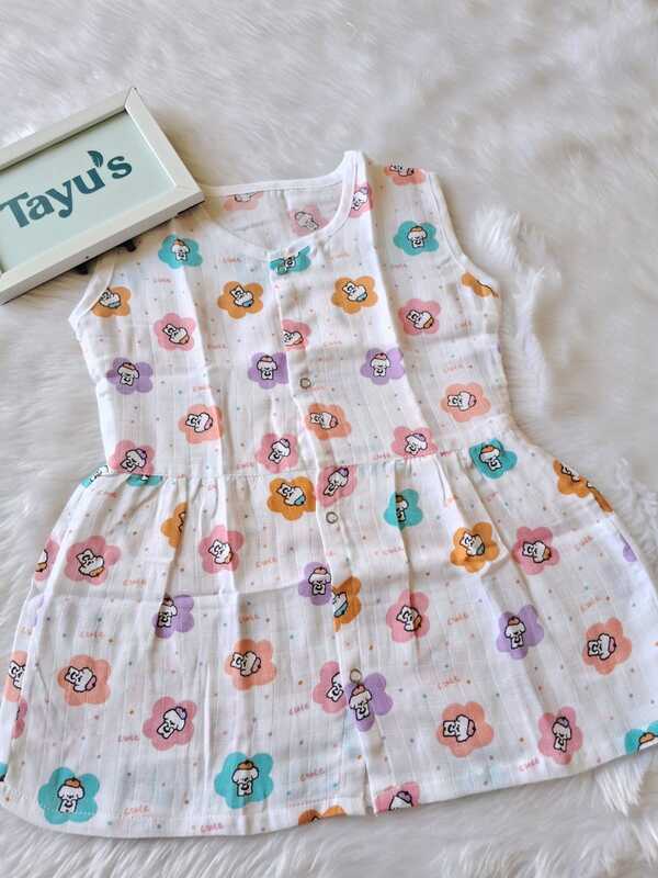 Muslin Frocks pack of 3 combo (6-18 Months )