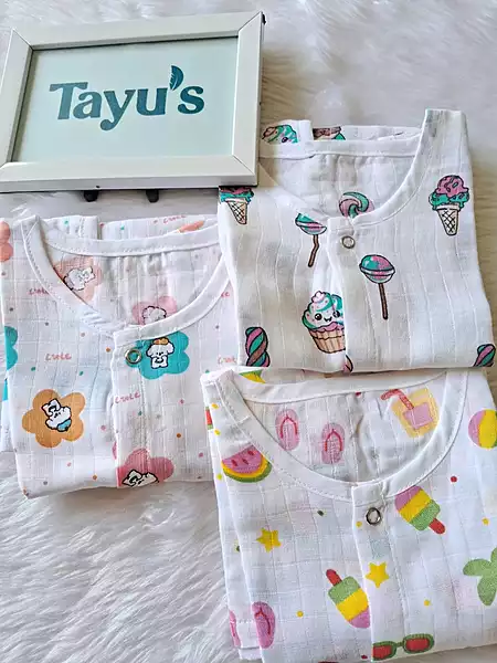 Muslin Frocks pack of 3 combo (6-18 Months )