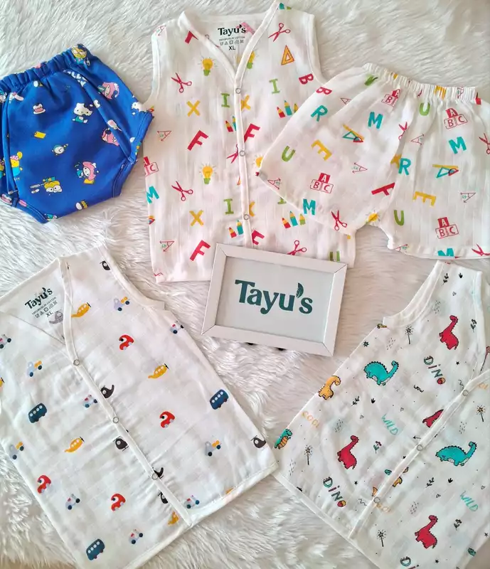 2 Muslin jabla 1 Muslin Set and 1 Padded underwear combo