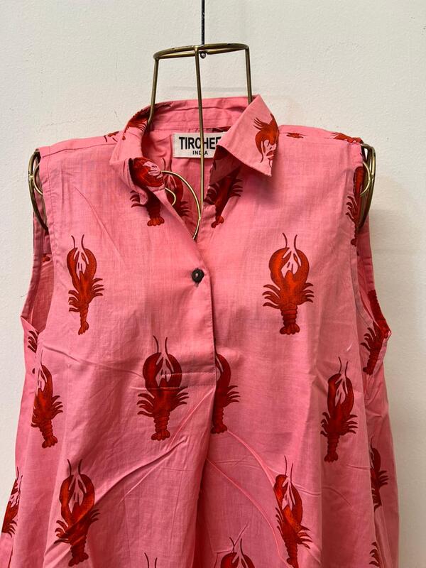 Kashish's Sleeve-less Collared Dress - Pink & Scorpion