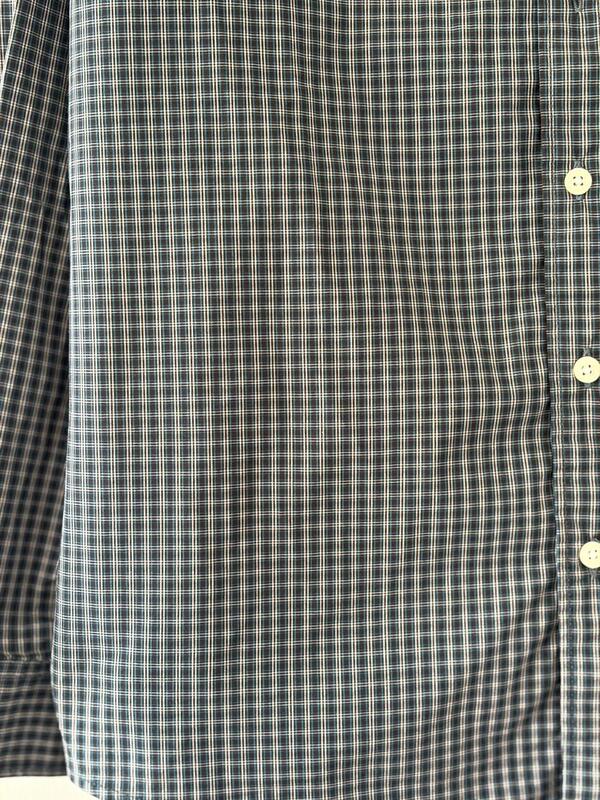 Vintage teal micro check shirt