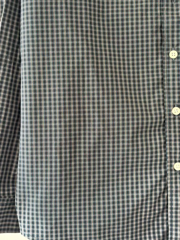 Vintage teal micro check shirt