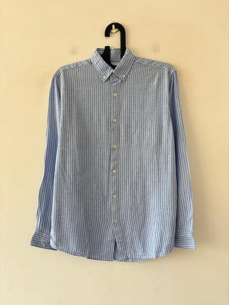 Powder blue stripes shirt