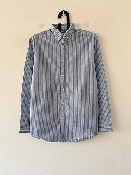 Steel blue stripes shirt