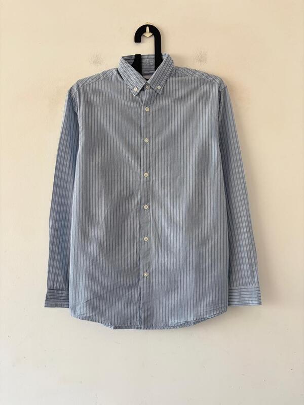 Steel blue stripes shirt