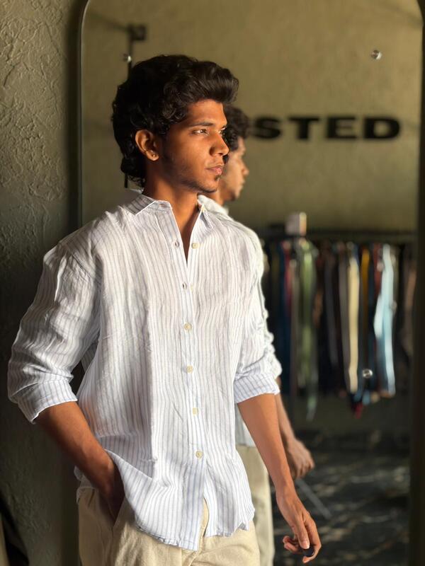 Ocean mist stripes shirt