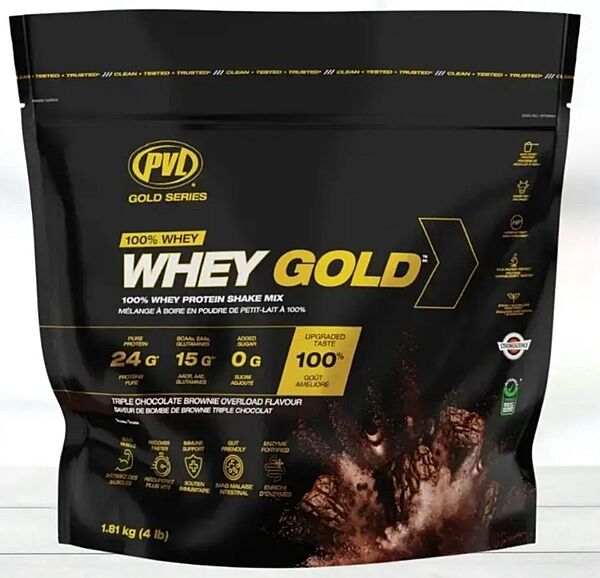 PVL Gold Series - Whey Gold Protein - 1.81Kg - Triple Chocolate Brownie