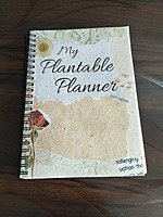 Eco friendly grayscale planner biodegradable seed paper journal