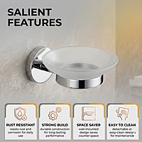 Glass Soap Dish Chrome