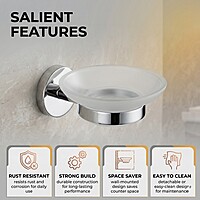 Glass Soap Dish Chrome