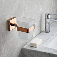 Glass Tumbler Holder Rose Gold PVD Coated