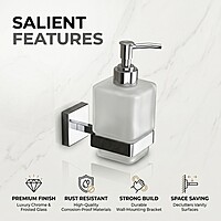 Liquid Soap Dispenser Square Chrome