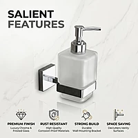 Liquid Soap Dispenser Square Chrome