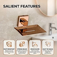 Soap Dish Rose Gold PVD Coated