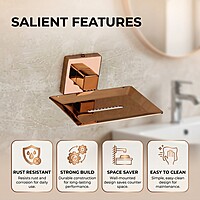 Soap Dish Rose Gold PVD Coated