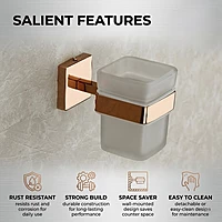 Glass Tumbler Holder Rose Gold PVD Coated