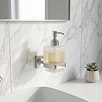 Liquid Soap Dispenser Square Chrome