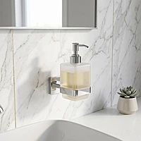 Liquid Soap Dispenser Square Chrome