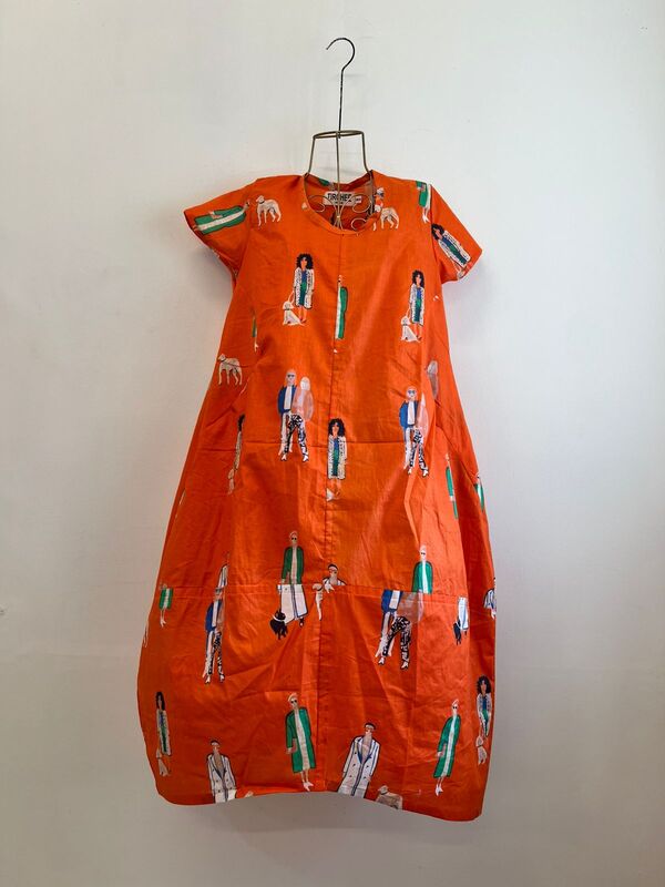 Akira's Easy Cocoon Dress - Orange & People
