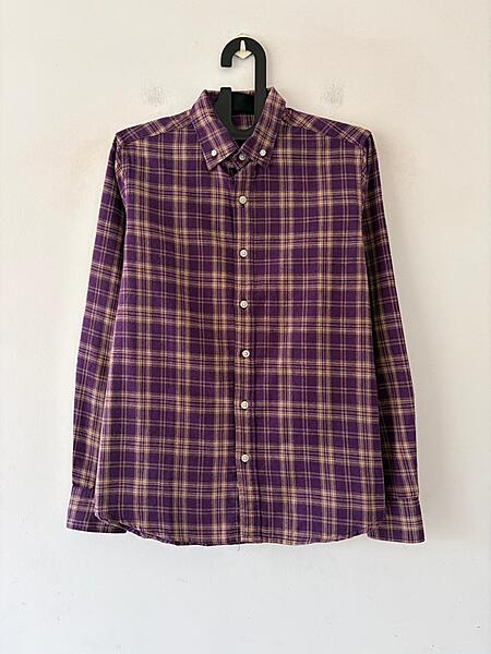 Plum purple & beige flannels