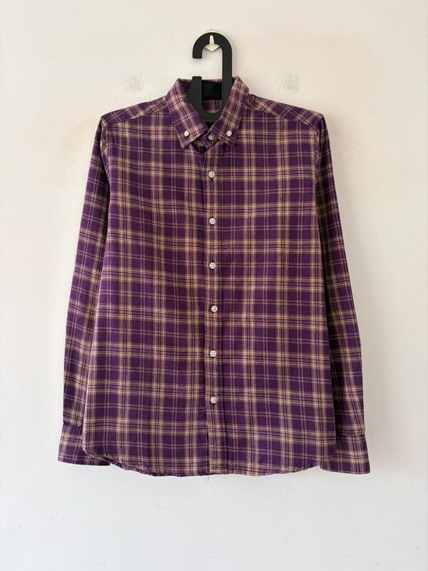 Plum purple & beige flannels