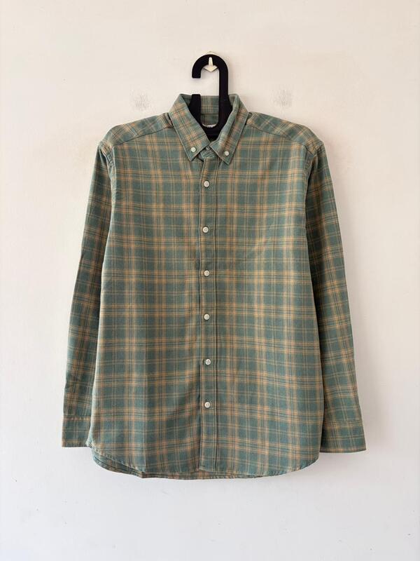 Sage green & dune beige flannels