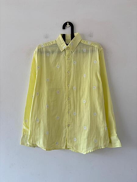 Lemon bloom embroidered shirt