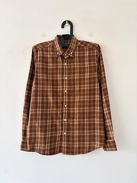 Walnut brown & cream flannels