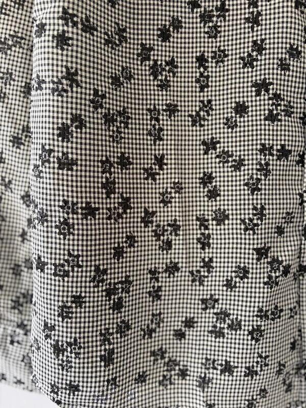 Noir bloom micro check shirt