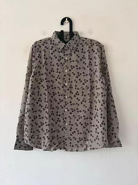 Coffee bloom micro check shirt