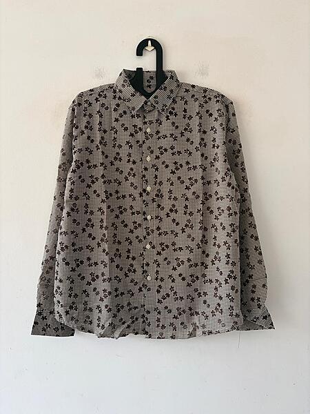 Coffee bloom micro check shirt