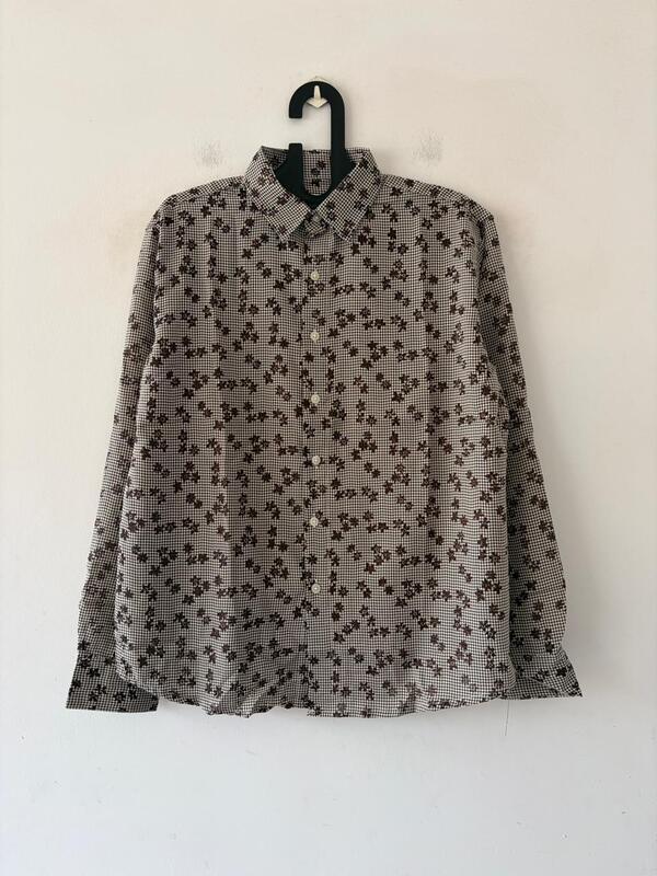 Coffee bloom micro check shirt